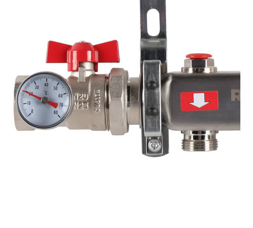 Коллектор из нержавеющей стали в сборе без расходомеров ROMMER 3 выхода RMS-3210-000003