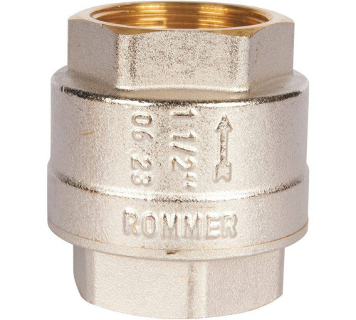 Клапан обратный пружинный муфтовый ROMMER 1 1/2 с пластиковым седлом RVC-0002-000040