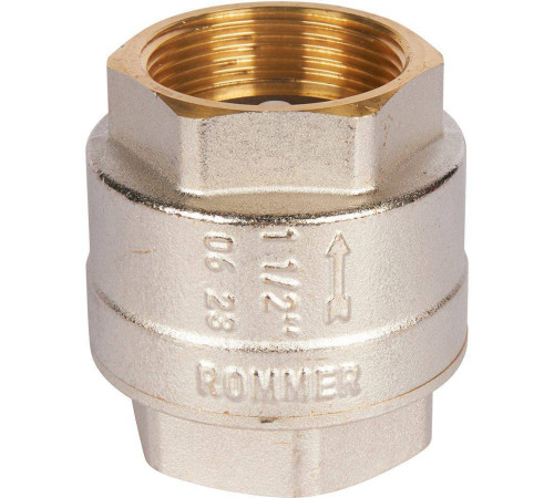 Клапан обратный пружинный муфтовый ROMMER 1 1/2 с пластиковым седлом RVC-0002-000040