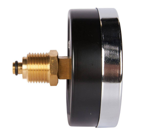 Термоманометр аксиальный ROMMER 80 мм 120 °C 10 бар с запорным клапаном 1/2 RIM-0005-801015