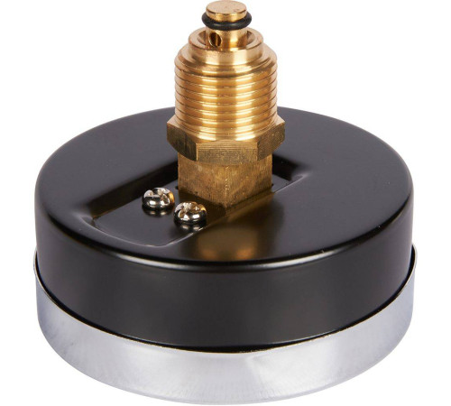 Термоманометр аксиальный ROMMER 80 мм 120 °C 10 бар с запорным клапаном 1/2 RIM-0005-801015