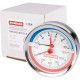 Термоманометр аксиальный ROMMER 80 мм 120 °C 10 бар с запорным клапаном 1/2 RIM-0005-801015