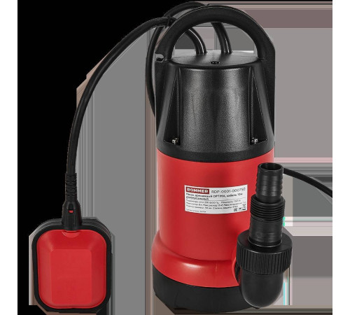 Насос дренажный ROMMER OPTIMA 750 Вт универсальный кабель 10 м RDP-0001-000750