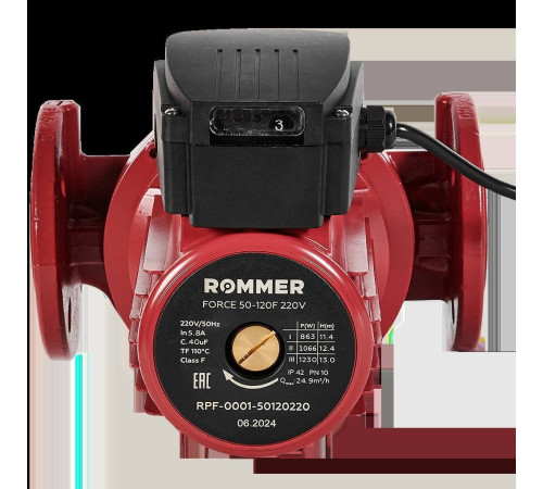 Насос циркуляционный фланцевый ROMMER FORCE 50-120F 220В RPF-0001-50120220