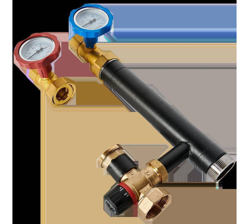 Насосная группа ROMMER с термостатическим клапаном 35-60 °C 1 без насоса RDG-0002-012503