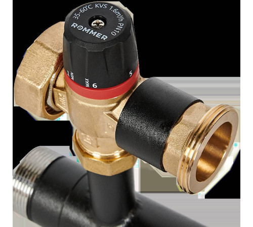 Насосная группа ROMMER с термостатическим клапаном 35-60 °C 1 без насоса RDG-0002-012503