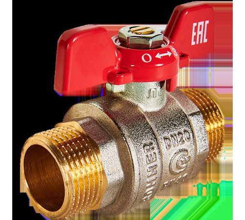 Кран шаровой ROMMER неполнопроходной НР/НР ручка бабочка 3/4 RBV-0007-2410220