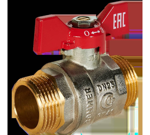 Кран шаровой ROMMER неполнопроходной НР/НР ручка бабочка 1 RBV-0007-2410225