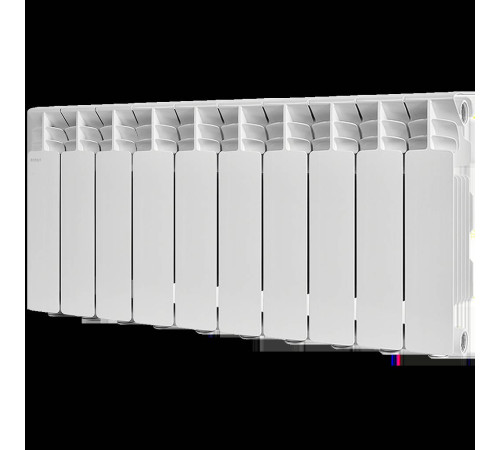 Радиатор алюминиевый STOUT GAMMA 350 10 секций боковое подключение RAL 9010 SRA-3310-035010