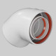 Отвод промежуточный коаксиальный ROMMER 45° 80/125 мм мама-папа RCA-8125-000045