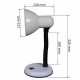 Настольная лампа офисная Reluce 00203 00203-0.7-01 BK