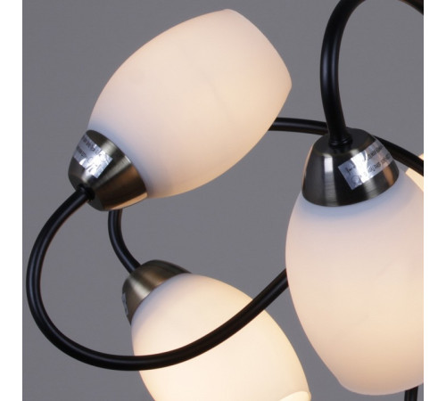 Люстра на штанге De Markt Бремен 8xE27 01270-0.3-08B BK+AB