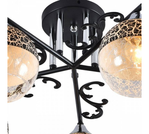 Потолочная люстра Reluce 01277 01277-0.3-05B BK+CR