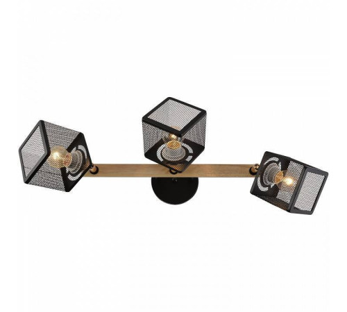 Светильник на штанге Reluce 01591 01591-3.3-03B BK+FGD+WOOD