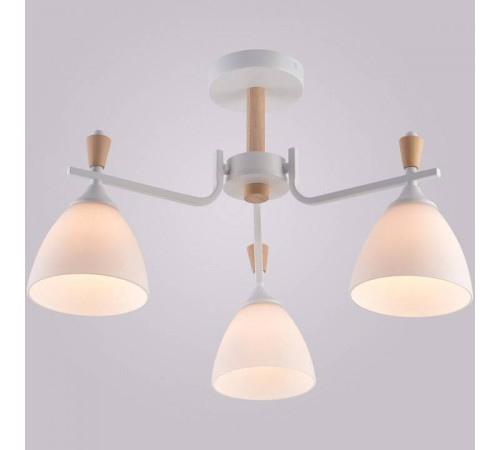 Люстра на штанге Reluce 01622 3 лампы 01622-0.3-03 WH+WOOD