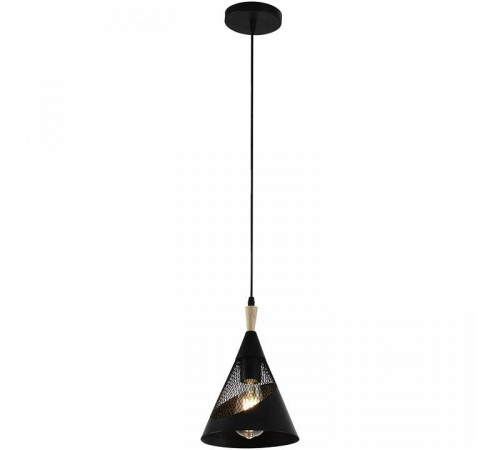 Подвесной светильник Reluce 03250-1 03250-3.9-01 BK+WOOD
