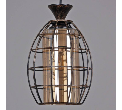 Подвесной светильник Reluce 03525-1 03525-0.4-01 BK+GD