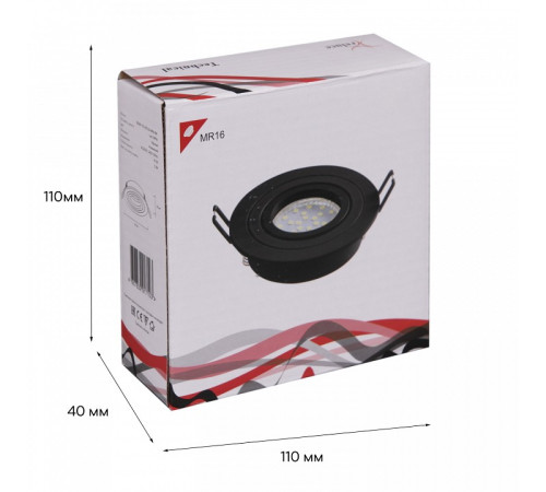 Встраиваемый светильник Reluce Technical 16060 16060-9.0-001LD MR16 BK