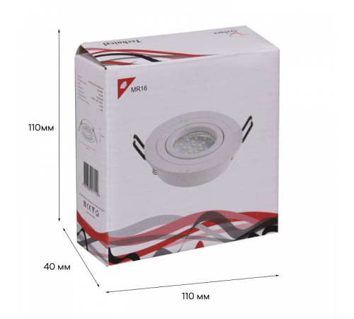 Встраиваемый светильник Reluce Technical 16060 16060-9.0-001LD MR16 WT