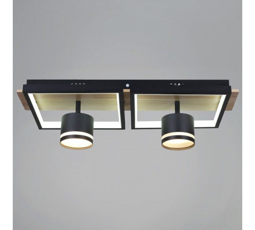 Накладной светильник De Markt Ракурс BK+WOOD 19560-0.3-2+2 BK+WOOD