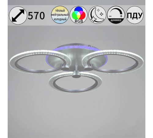 Потолочная люстра 20433-0.3-3+1L SIL