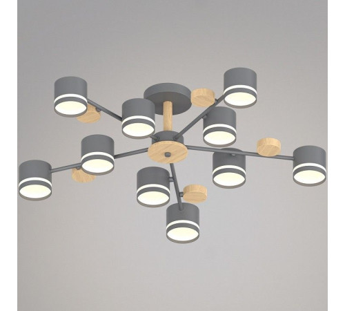 Люстра на штанге 68730-0.3-10 GX53 GREY+WOOD