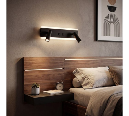 Накладной светильник Reluce Technical 86213-9.2-001CT LED9+6W BK