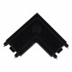 Соединитель угловой L-образный для треков накладных Reluce RL 06102 corner connector BK