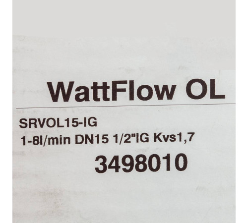 Вентиль балансировочный Watts Wattflow BP ВВ 1/2 DN 15 10010101