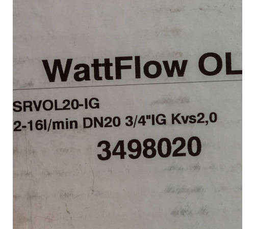 Вентиль балансировочный Watts Wattflow BP ВВ 3/4 DN 20 10010108