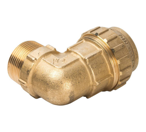 Угольник Tiemme 40x1 1/4 НР для труб ПНД обжимной 3400044