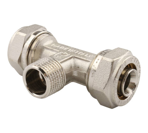 Тройник TIEMME 20х2.0х1/2 НР винтовой для металлопластиковых труб 1600058