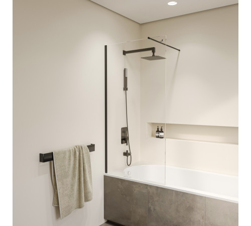 Шторка на ванну RGW Screens SC-051B 700х1500 мм профиль черный 351105107-14