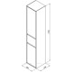 Пенал для ванной Aquanet Милан 35 с ящиком дуб рустикальный 00339958