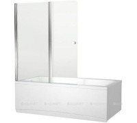 Шторка для ванны Aquanet Alfa 4 1220x1400 мм прозрачное стекло профиль хром NF6222-pivot