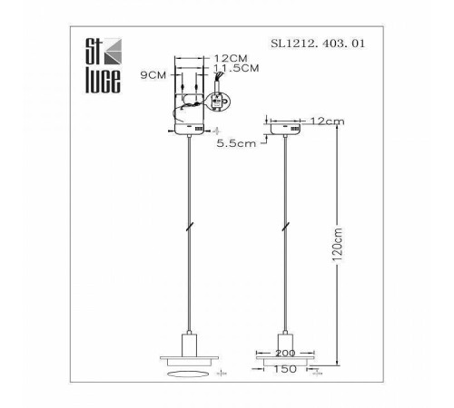Подвесной светильник ST-Luce Oltarno SL1212.403.01