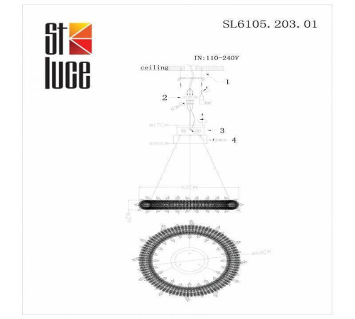 Подвесной светильник ST-Luce Lucchero SL6105.203.01