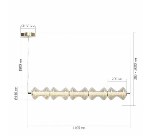 Подвесной светильник ST-Luce SPINE SL6136.243.01