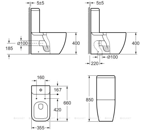 Бачок для унитаза Allen Brau INFINITY 1 механизм Geberit 3/6 л белый 4.21002.20