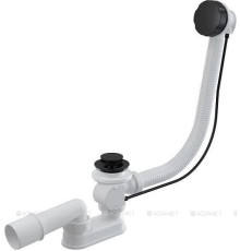 Сифон для ванны AlcaPlast A55BLACK автомат черный A55BLACK
