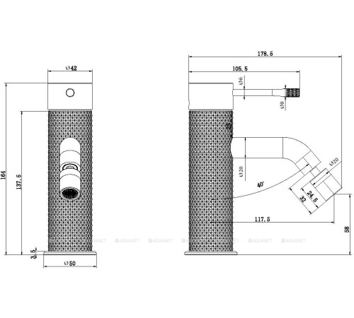 Смеситель для биде Allen Brau Priority 4.0 брашированный никель 5.31С04-BN