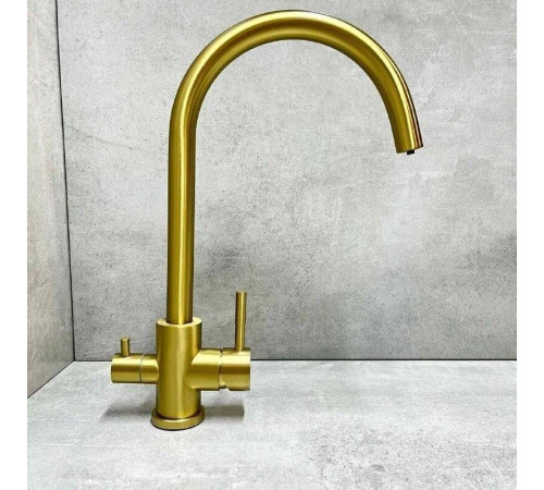 Смеситель для кухни с подключением к фильтру Haiba HB43828-5 золото HB43828-5