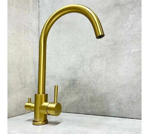 Смеситель для кухни с подключением к фильтру Haiba HB43828-5 золото HB43828-5