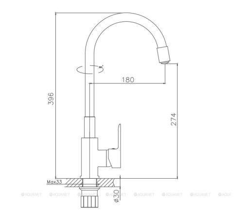 Смеситель для кухни Haiba HB70112-7 черный HB70112-7
