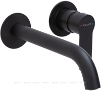 Смеситель для умывальника Aquanet Passion встраиваемый черный матовый AF300-12B