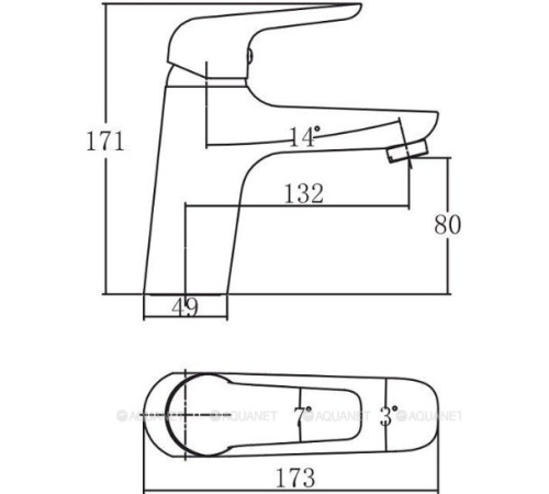 Смеситель для раковины Aquanet Pragmatic хром AF430-10С