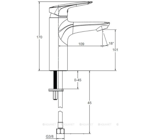 Смеситель для раковины Jacob Delafon Elite E32908-CP
