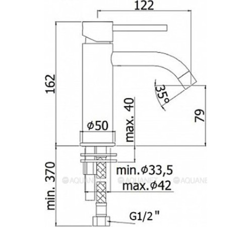 Смеситель для раковины без донного клапана Paffoni Light LIG071NO черный матовый