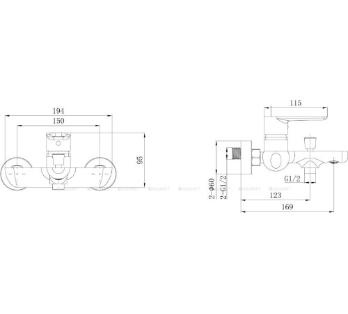 Смеситель для ванны Allen Brau ECLIPSE 2.0 черный матовый 5.E1A03-31