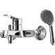 Смеситель для ванны Bravat Eco с коротким изливом и душем F6111147C-B